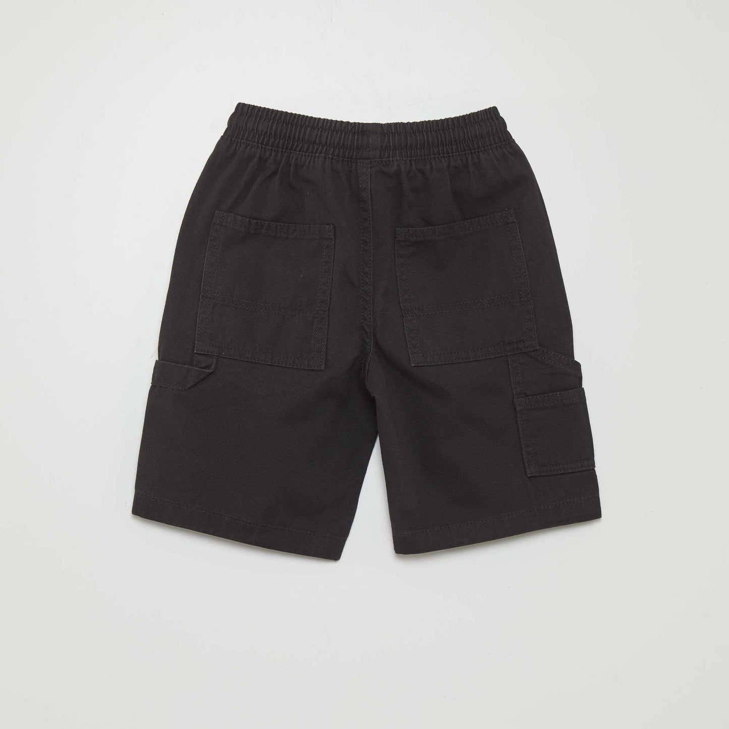 Short lastiqu fa on denim Noir