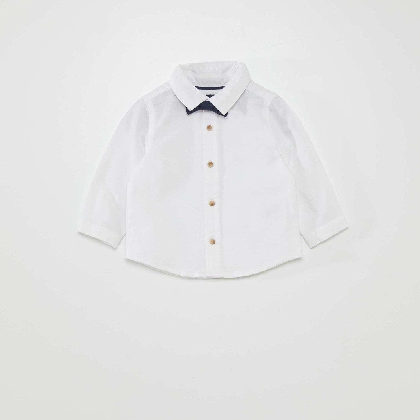 Chemise blanche + n ud papillon - 2 pi ces blanc