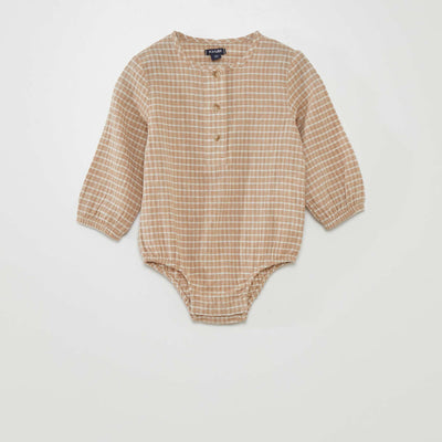 Body manches longues Beige