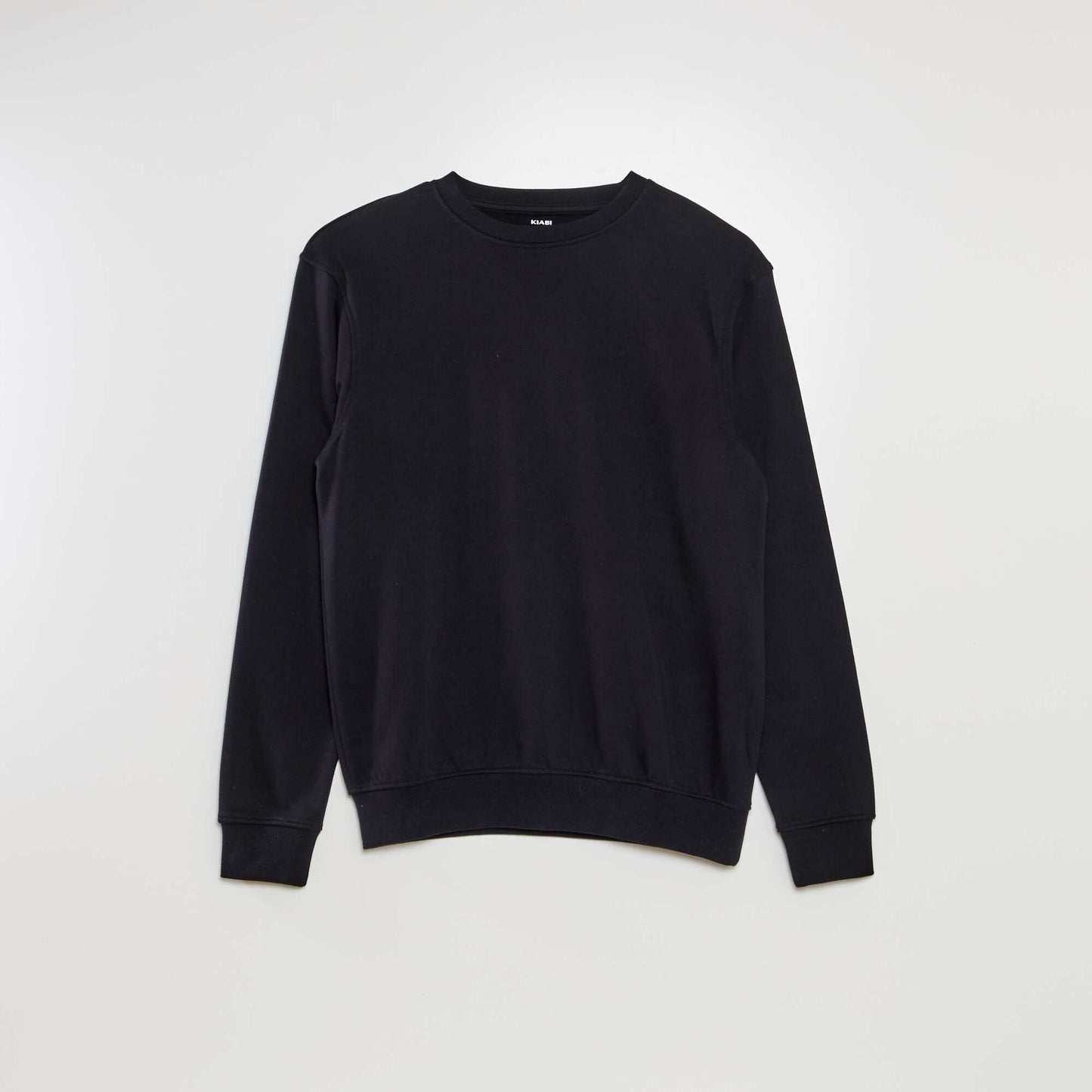 Sweat uni en french terry noir