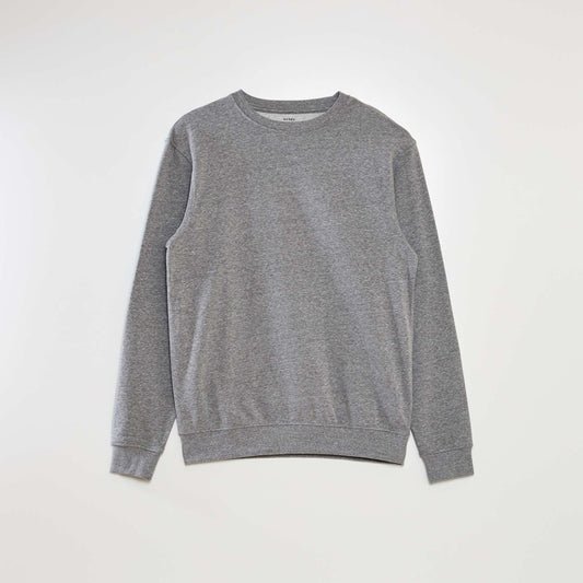 Sweat uni en french terry Gris