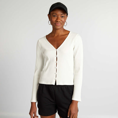 Gilet en jersey c tel Blanc