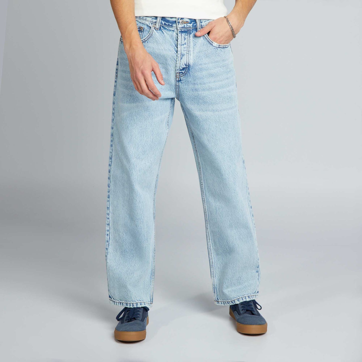 Jean wide leg stone