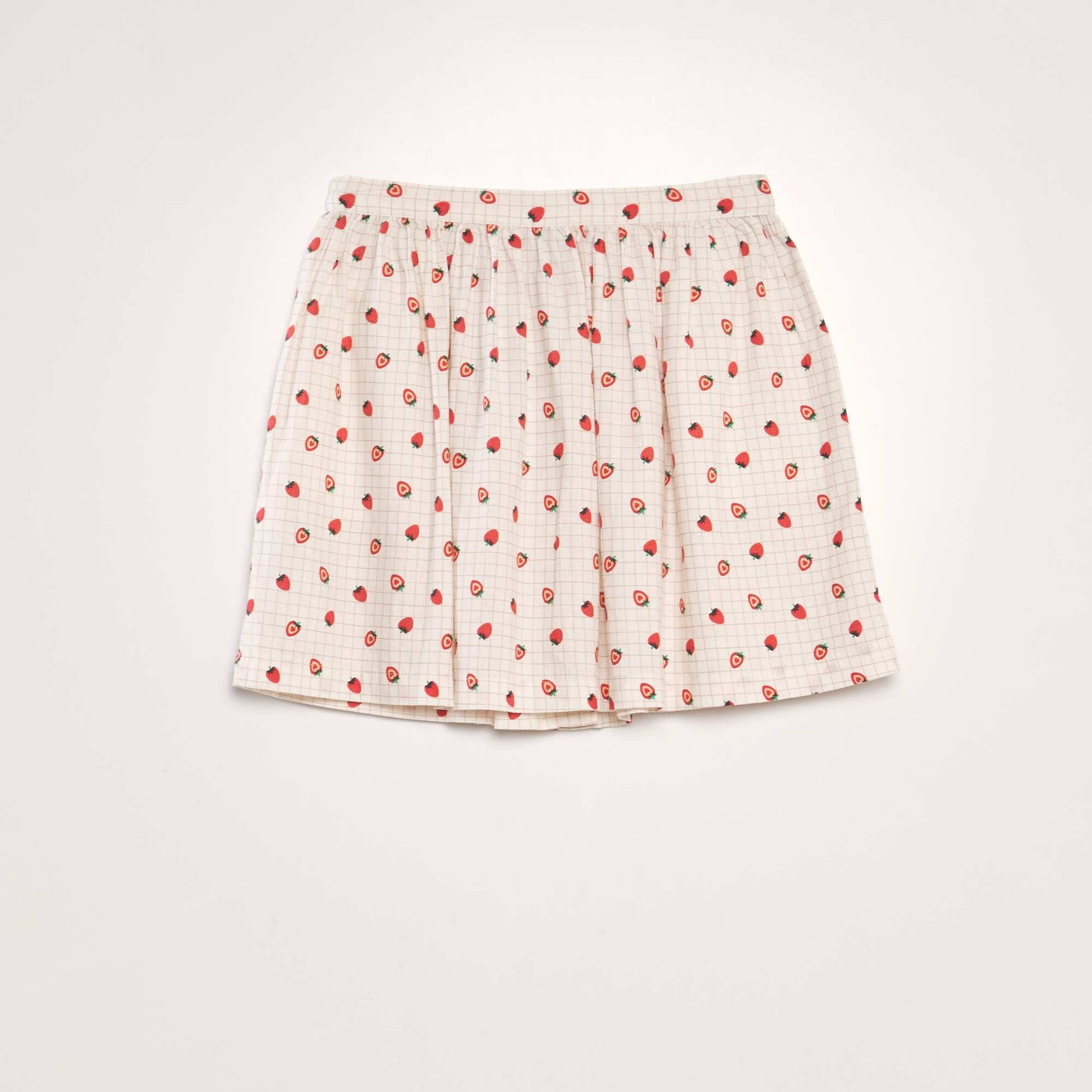 Jupe en lin boutonn e BLANC