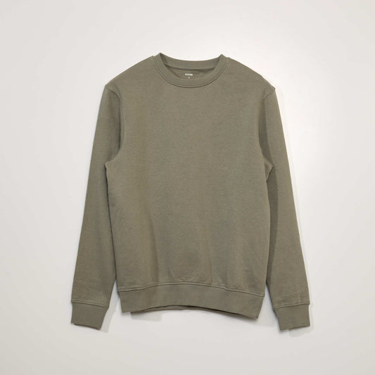 Pull molletonn    col rond Vert