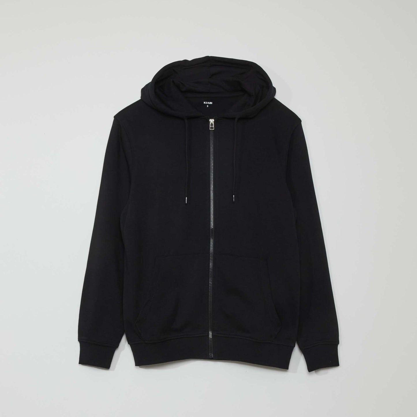 Veste zippée à capuche noir