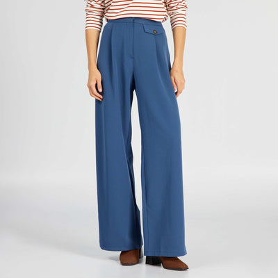 Pantalon large Bleu