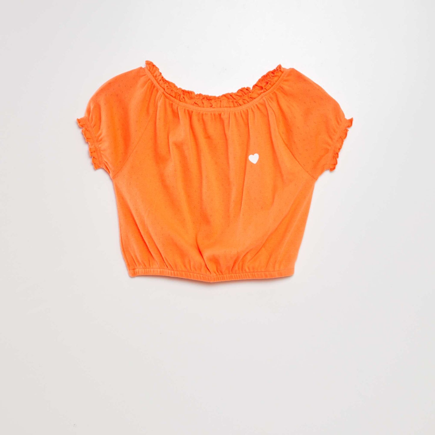 T-shirt bords lastiqu s Orange