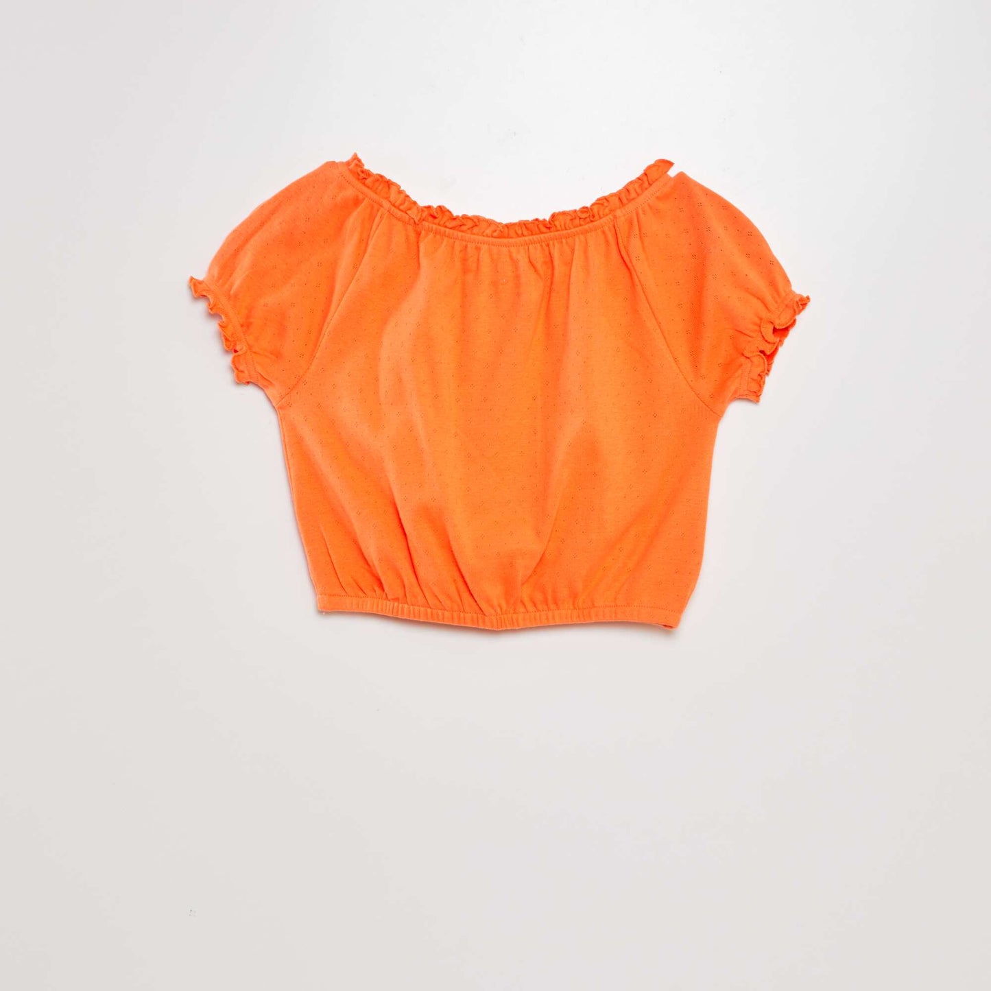 T-shirt bords lastiqu s Orange