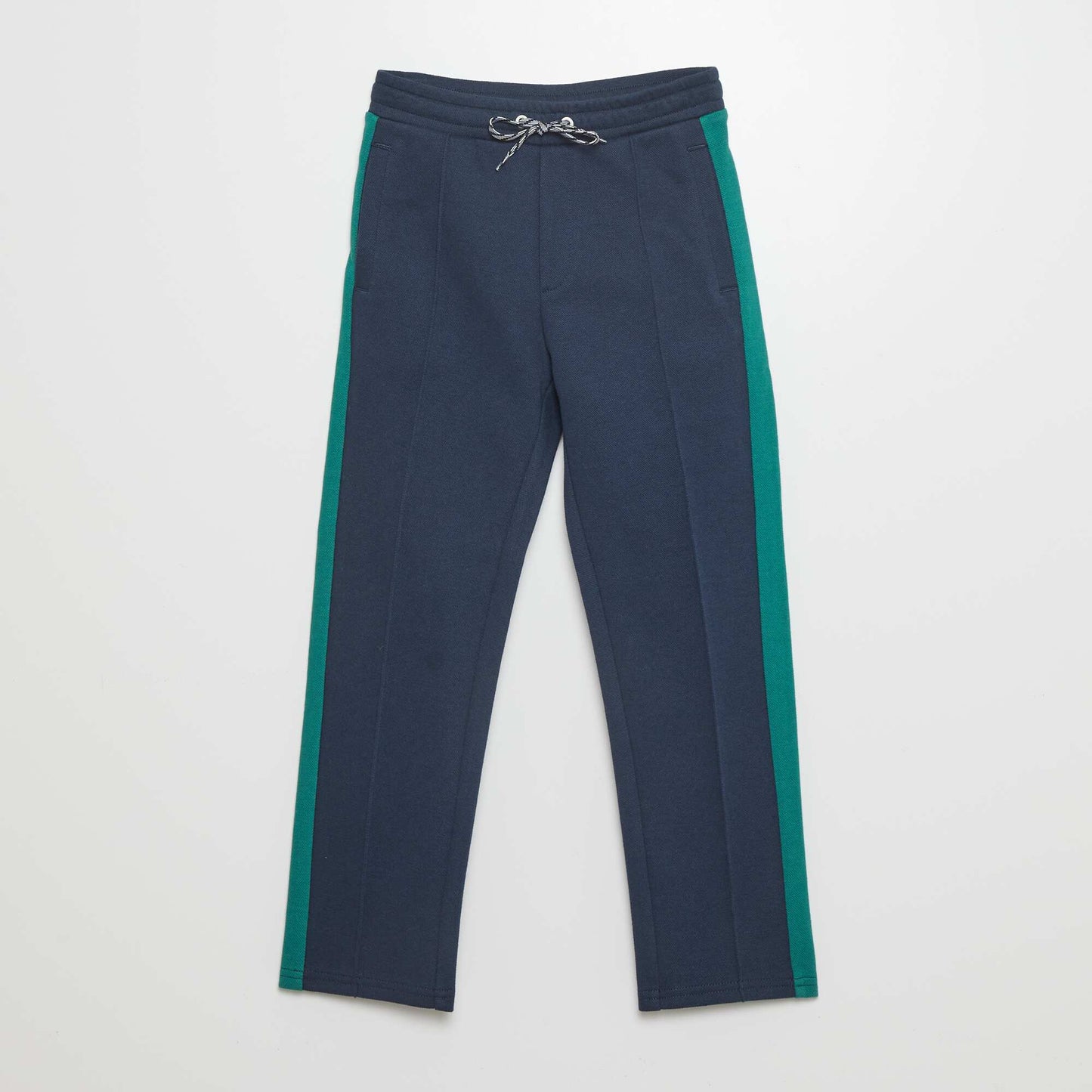 Pantalon de jogging en piqué de coton Bleu