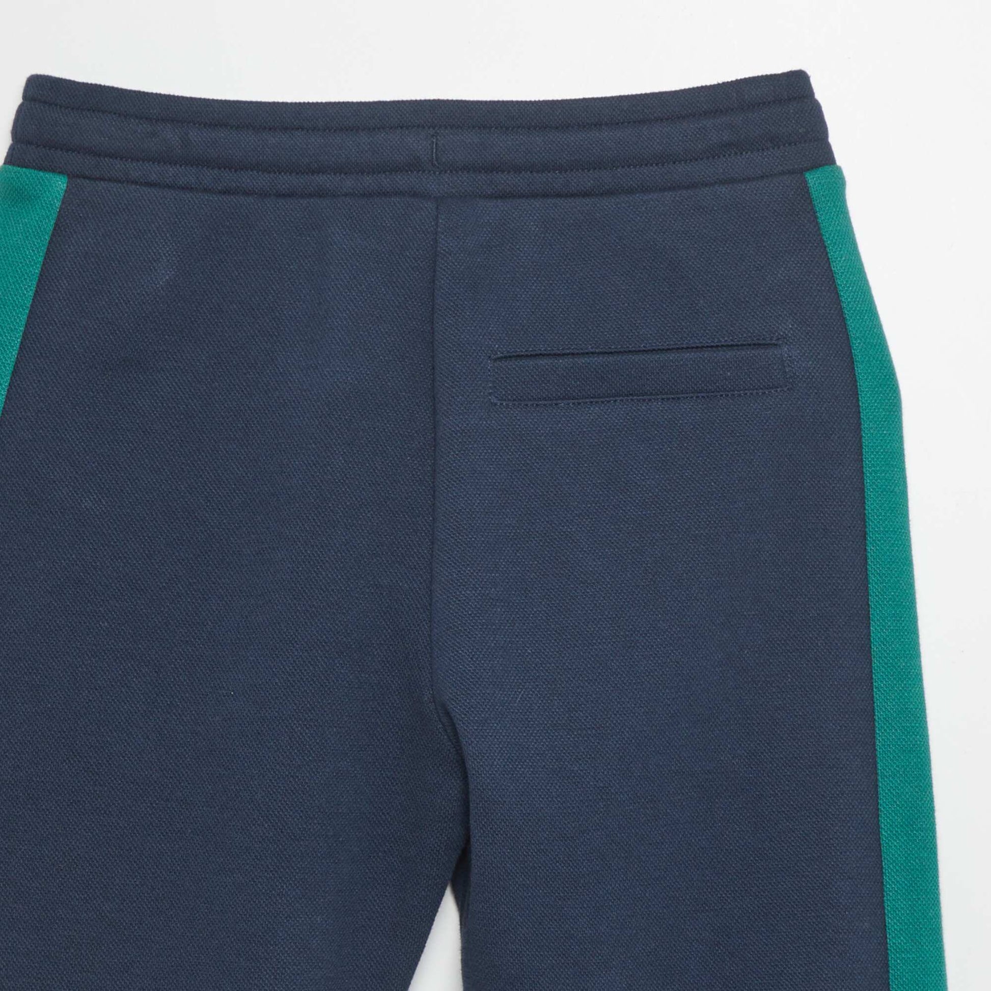 Pantalon de jogging en piqu de coton Bleu