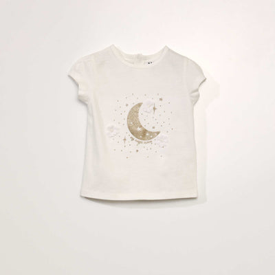 Tee-shirt manches courtes imprim Blanc