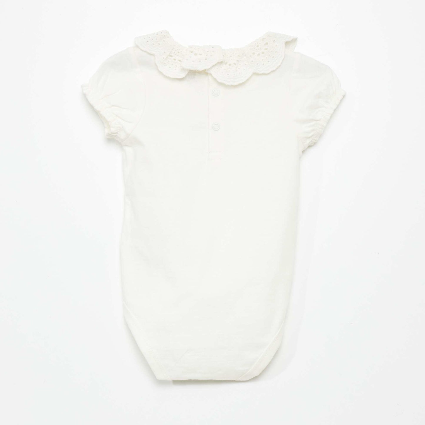 Body   col en broderies Blanc