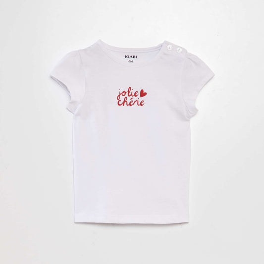 Tee-shirt imprimé message Blanc