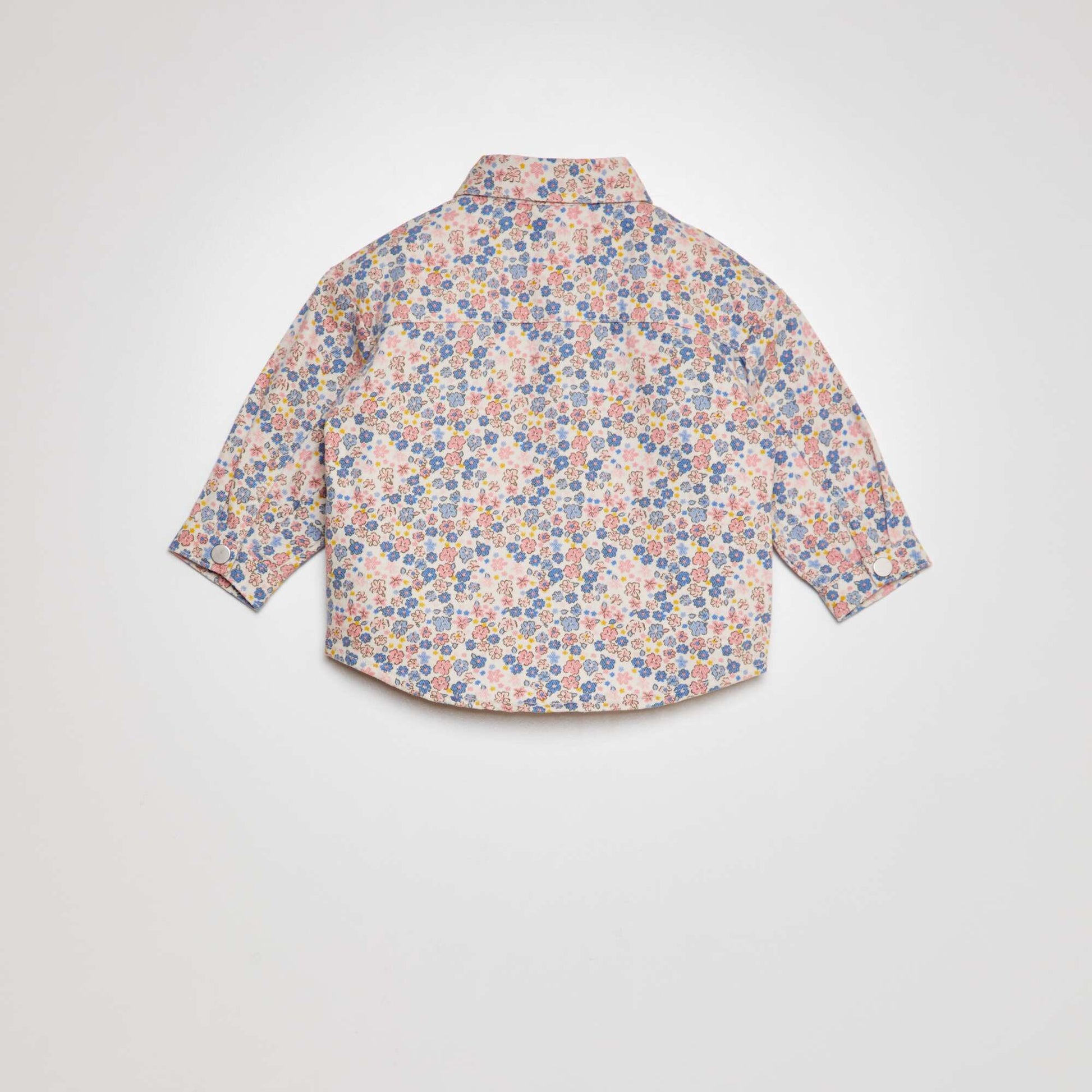 Surchemise imprim e en coton Blanc
