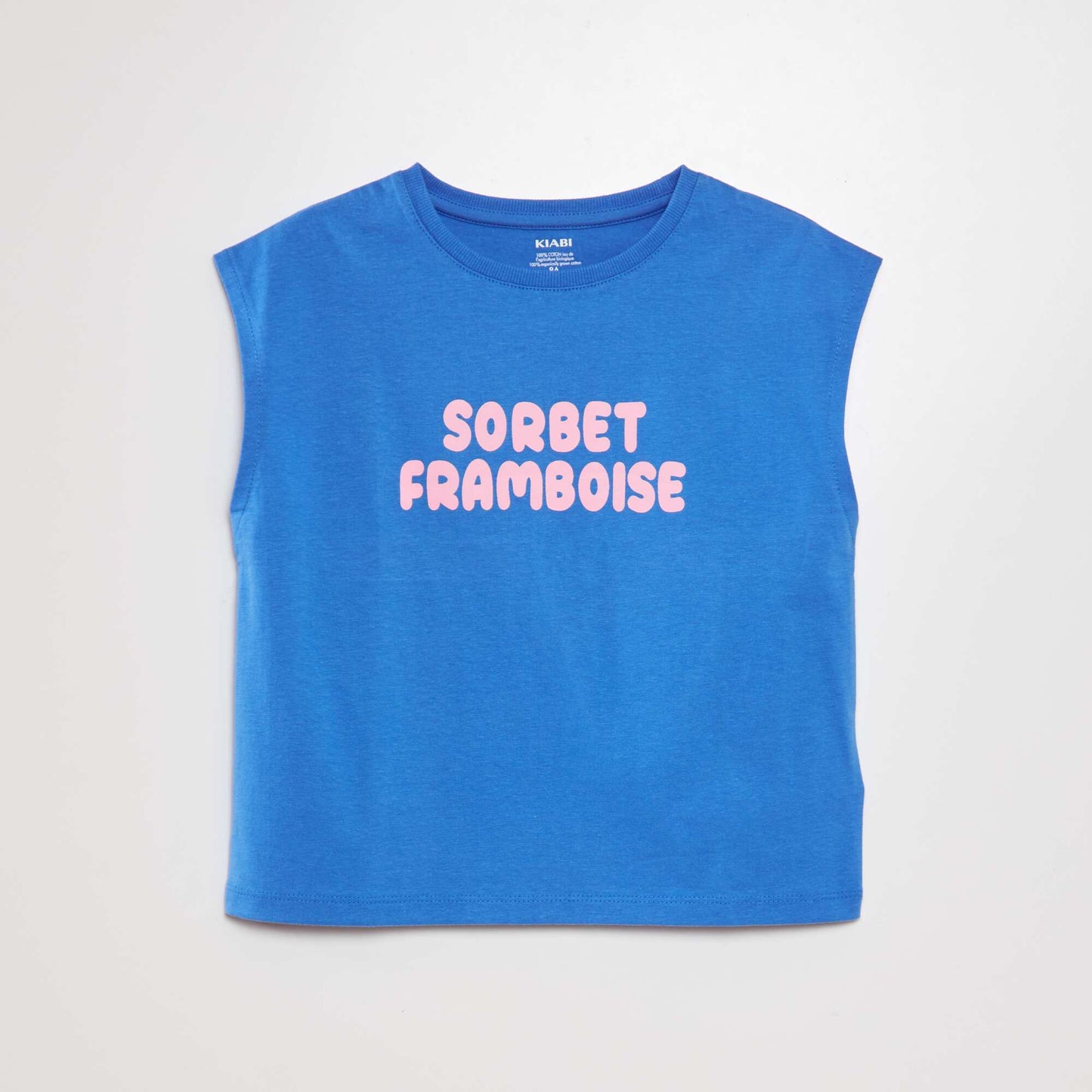 T-shirt à emmanchures américaines Bleu