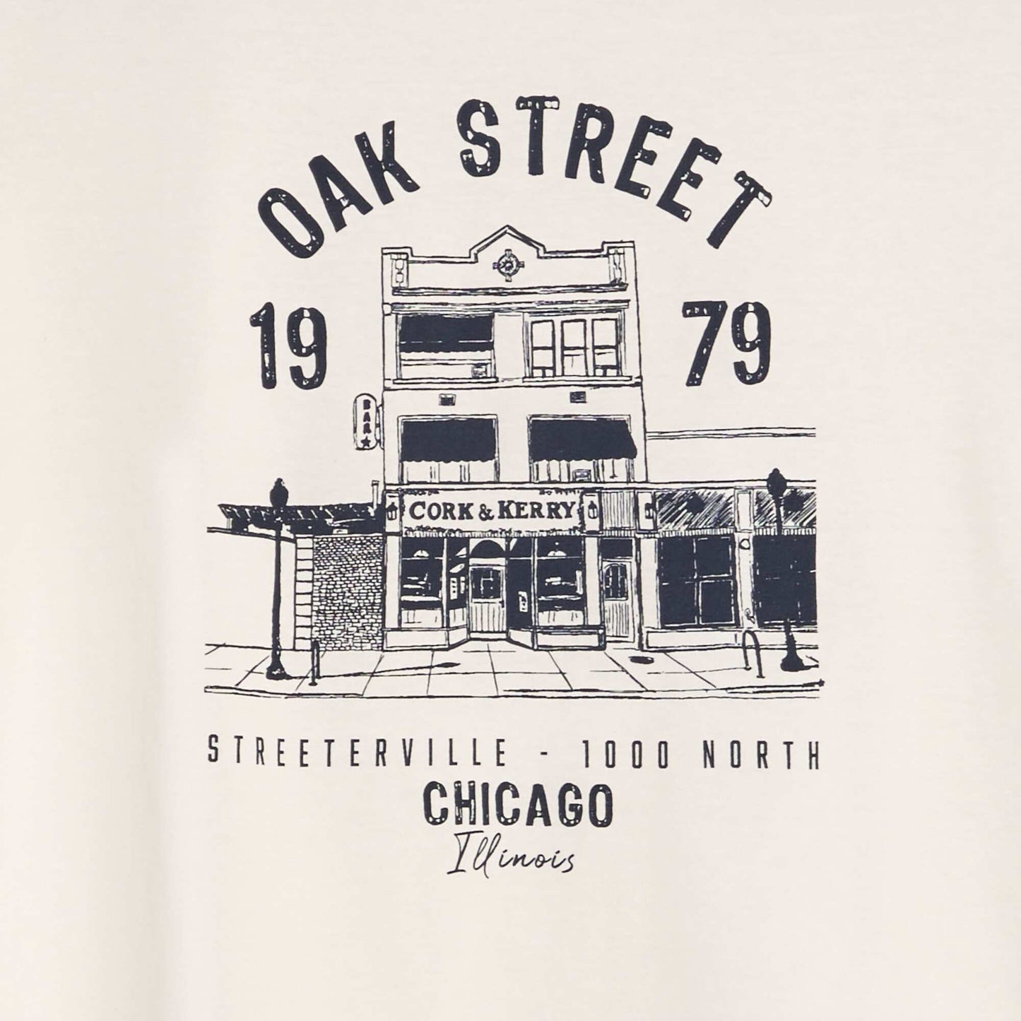 T-shirt imprim    col rond Blanc 'oak street'