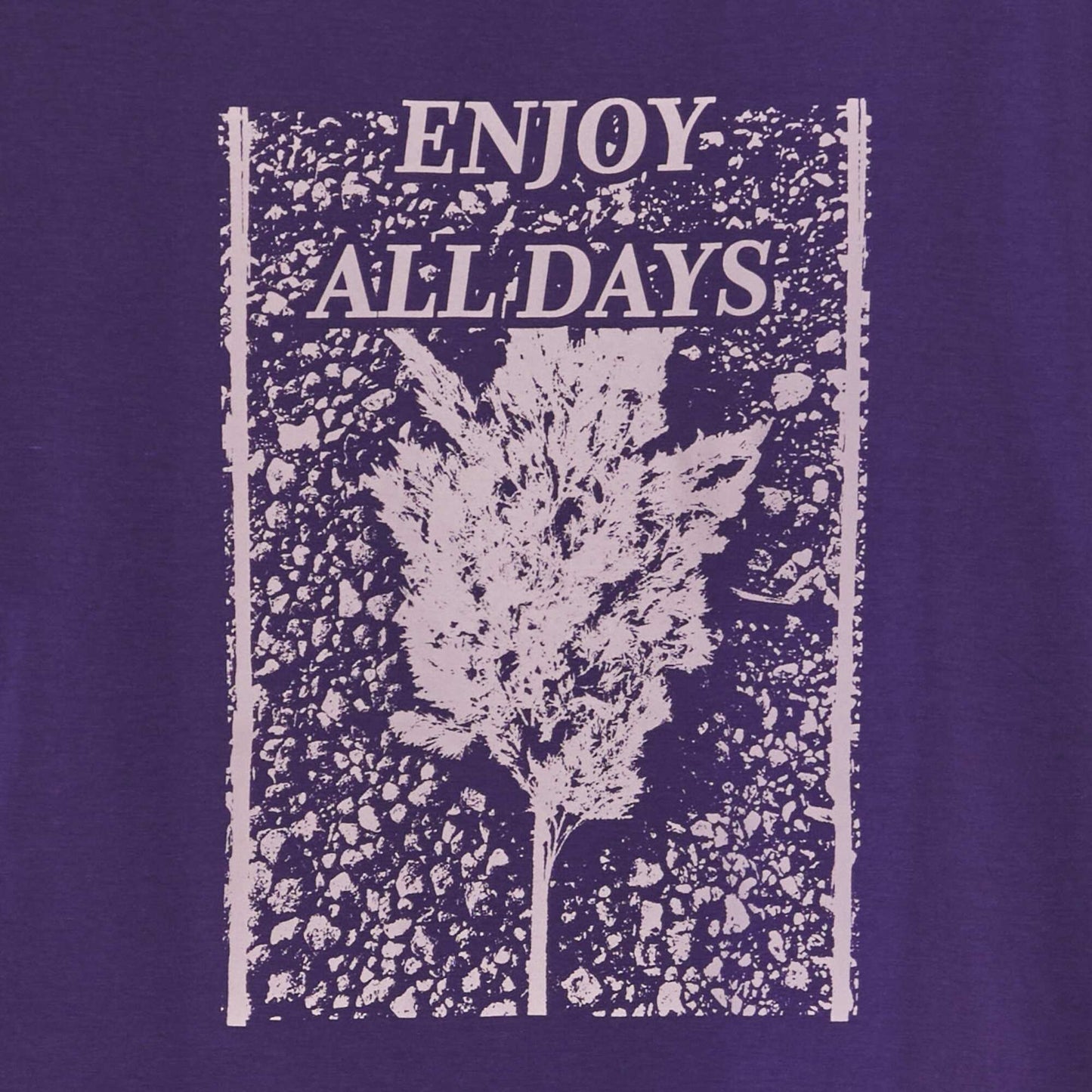 T-shirt imprim col rond Violet