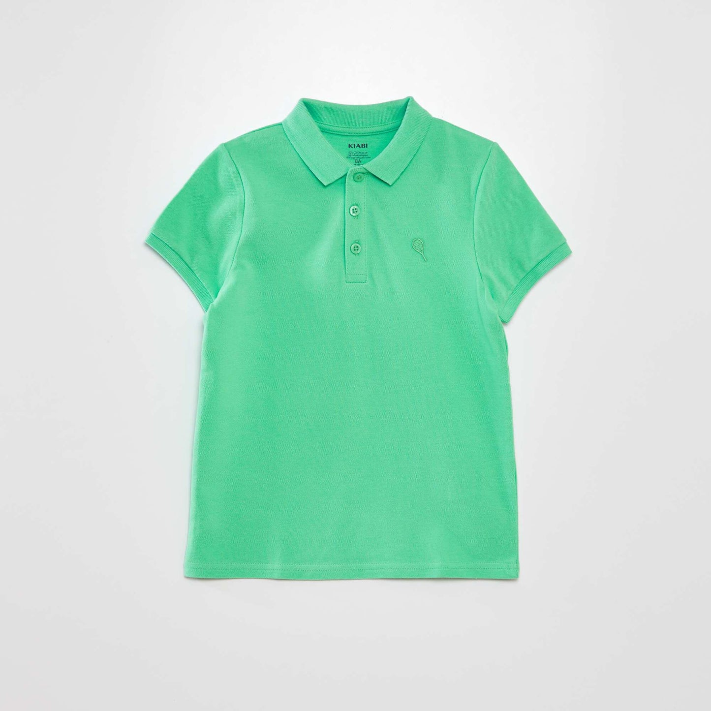 Polo en piqu de coton Vert