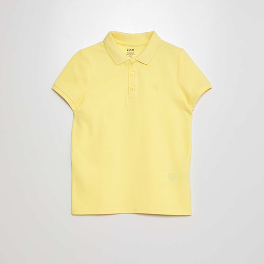 Polo en piqué de coton Jaune