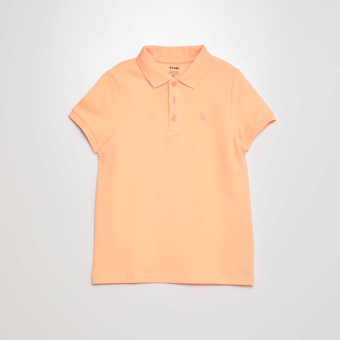 Polo en piqu de coton Orange