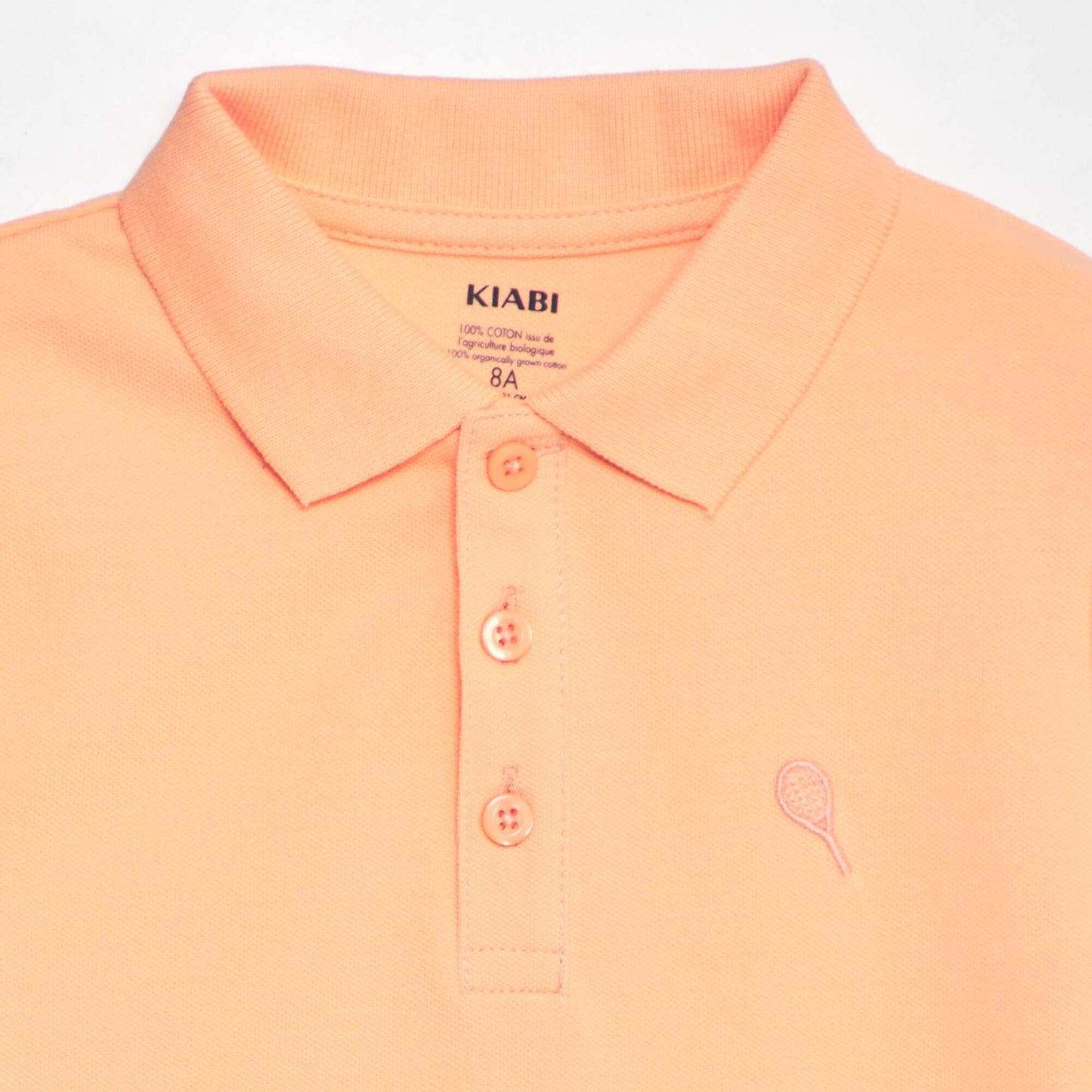 Polo en piqu de coton Orange