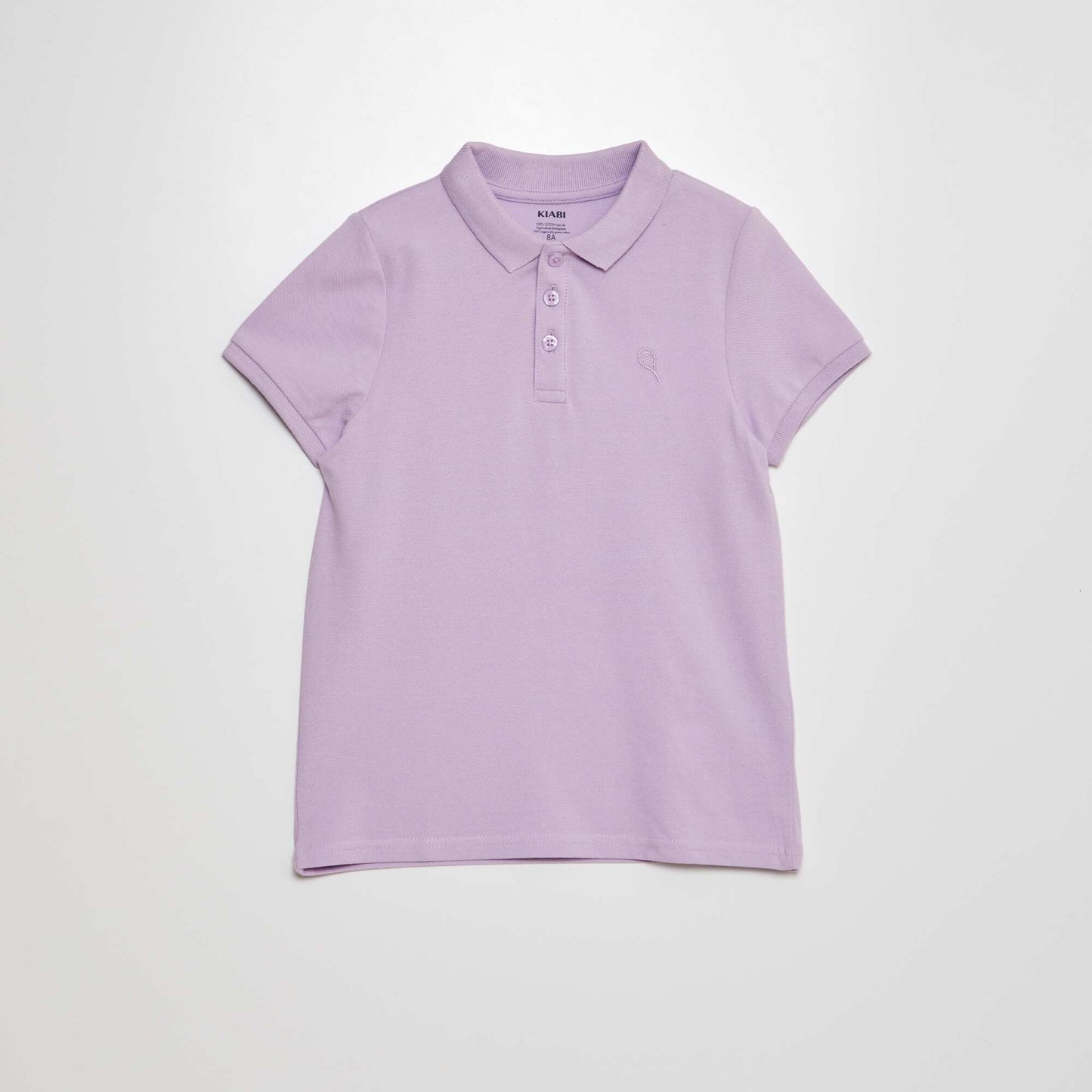 Polo en piqu de coton Violet