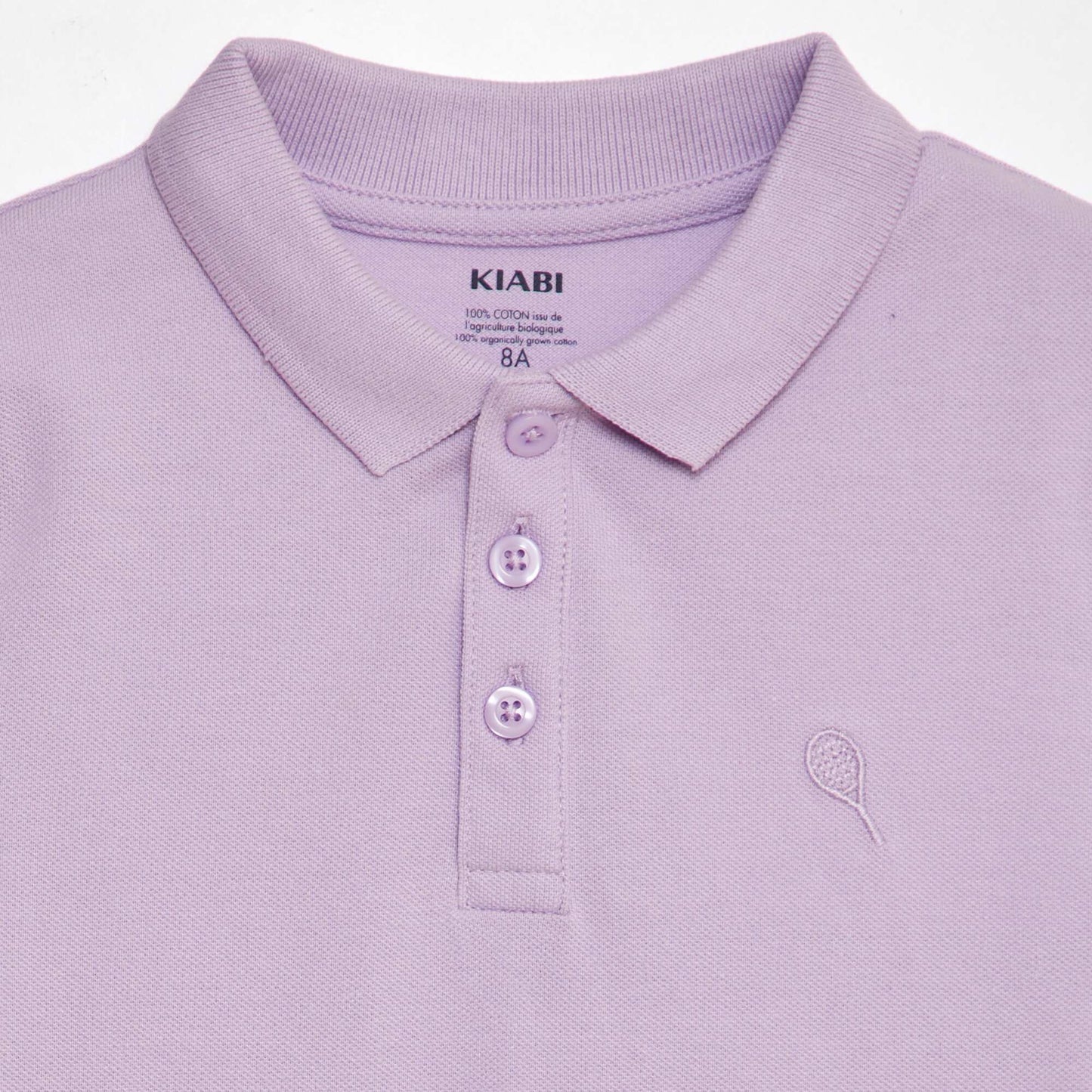 Polo en piqu de coton Violet