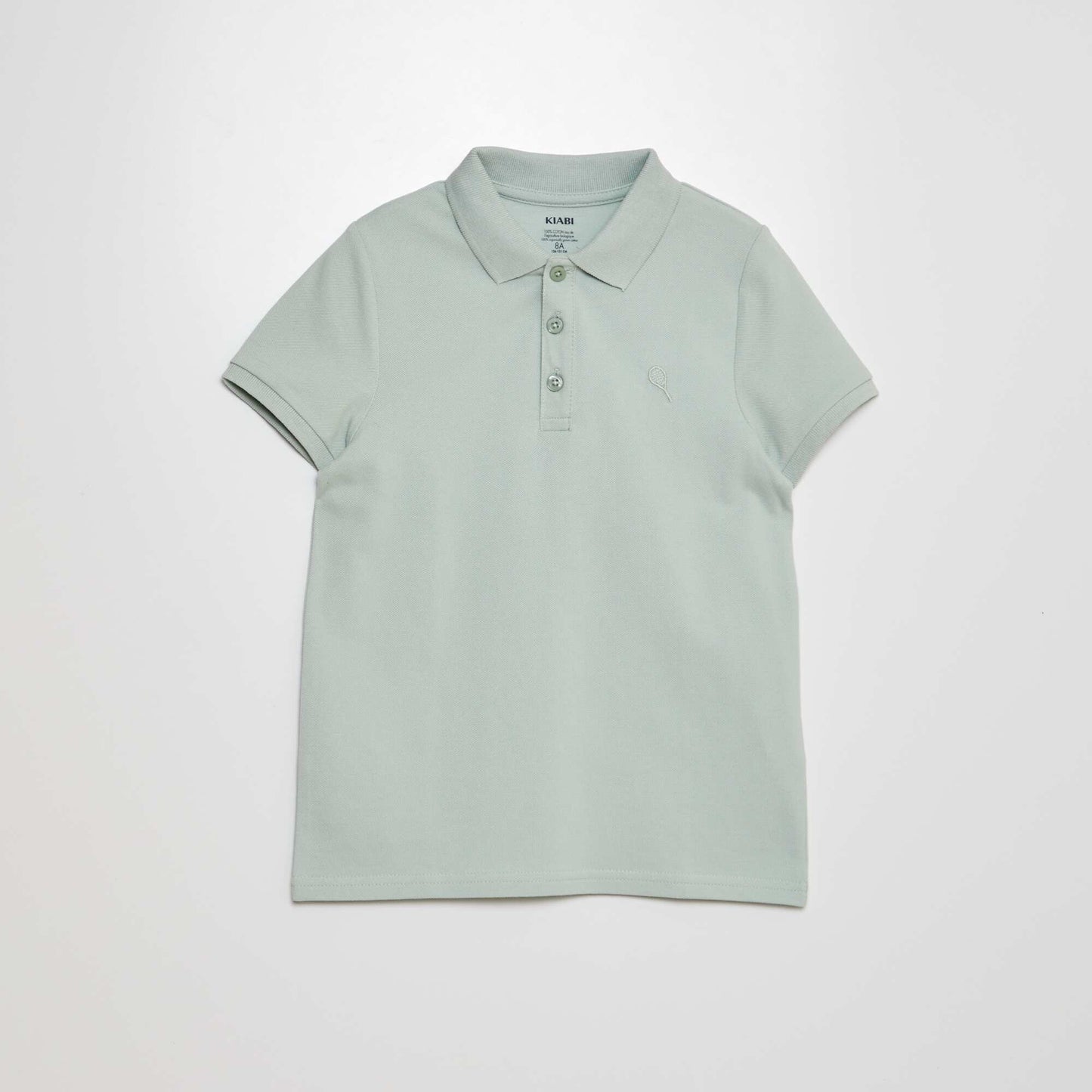 Polo en piqu de coton Vert