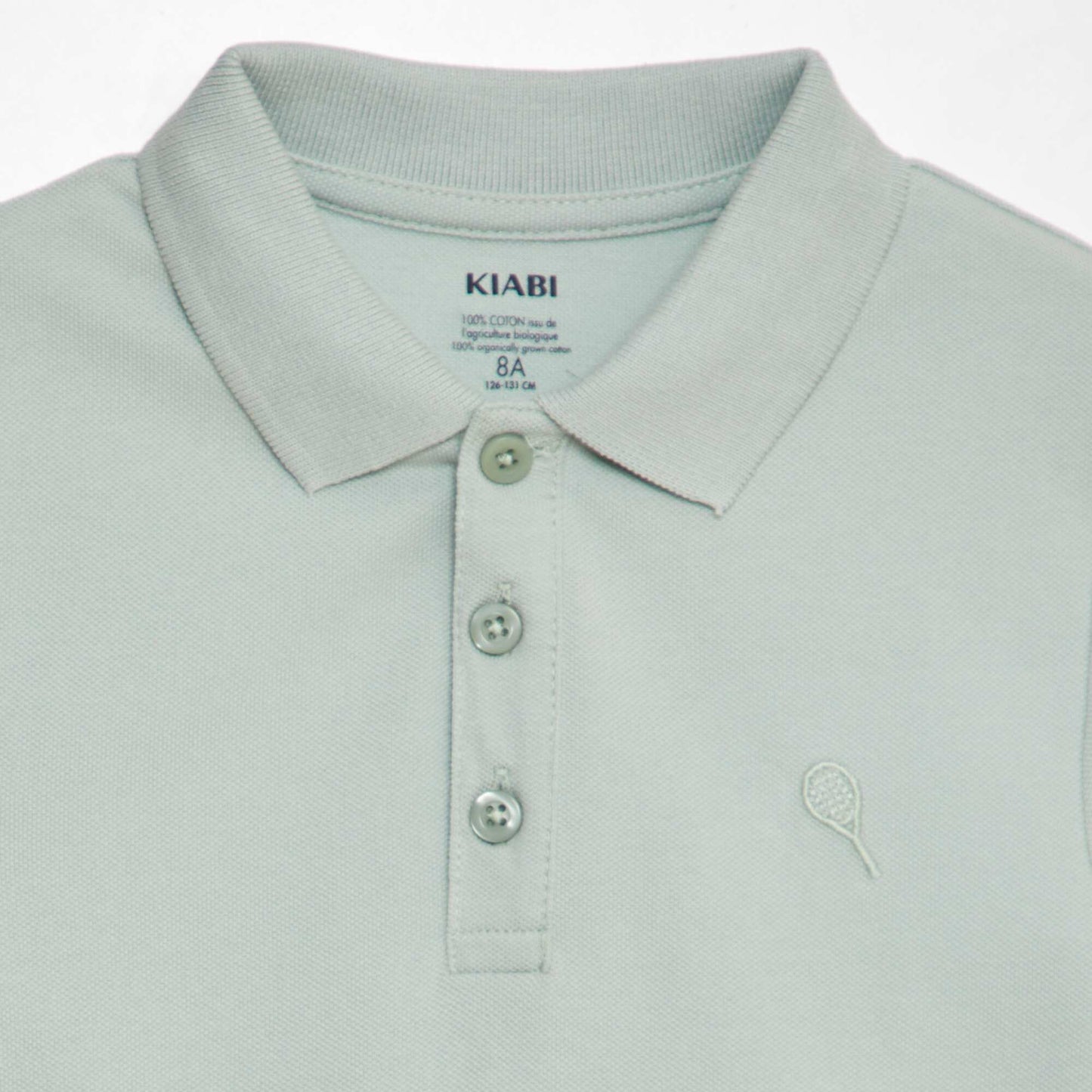 Polo en piqu de coton Vert