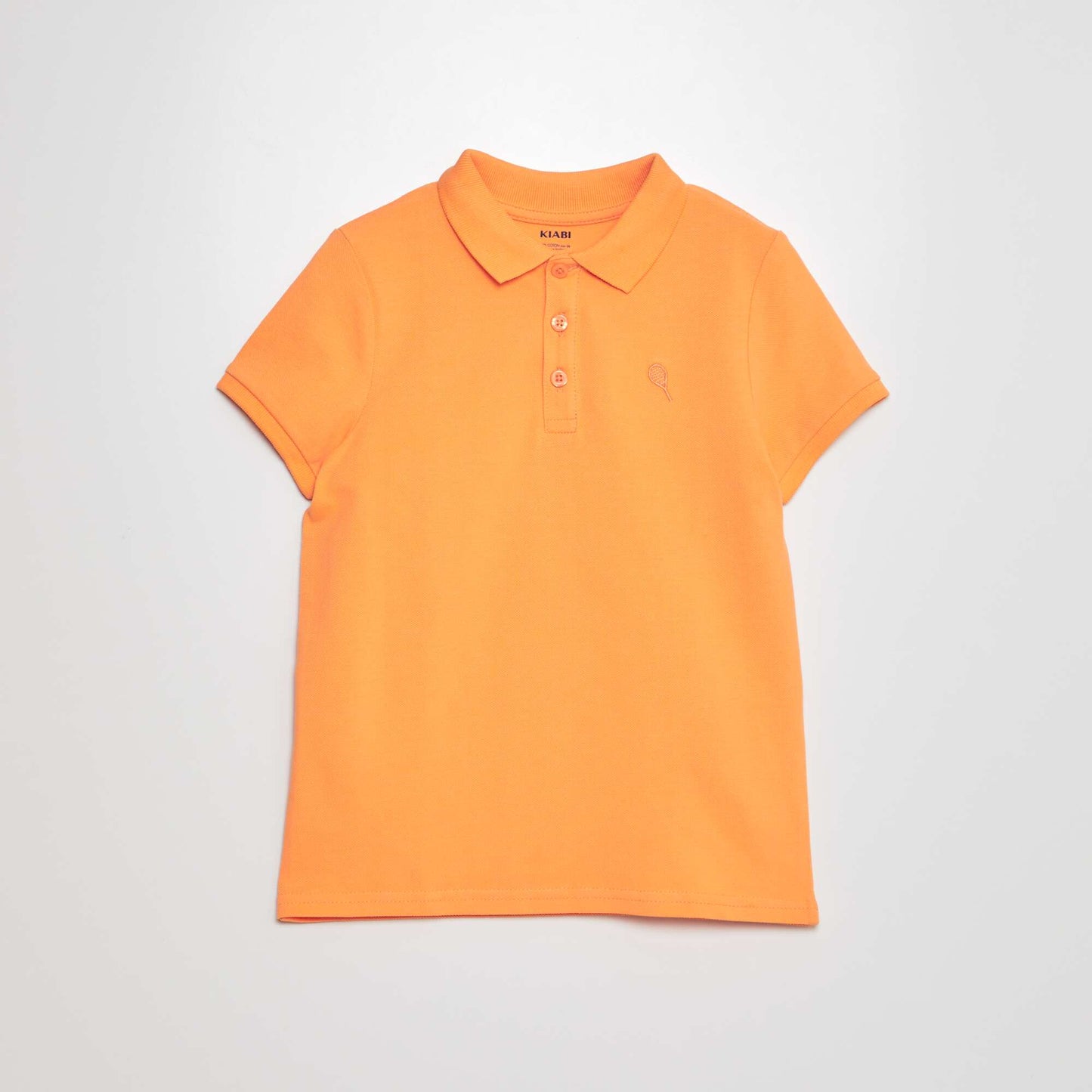 Polo en piqu de coton Orange