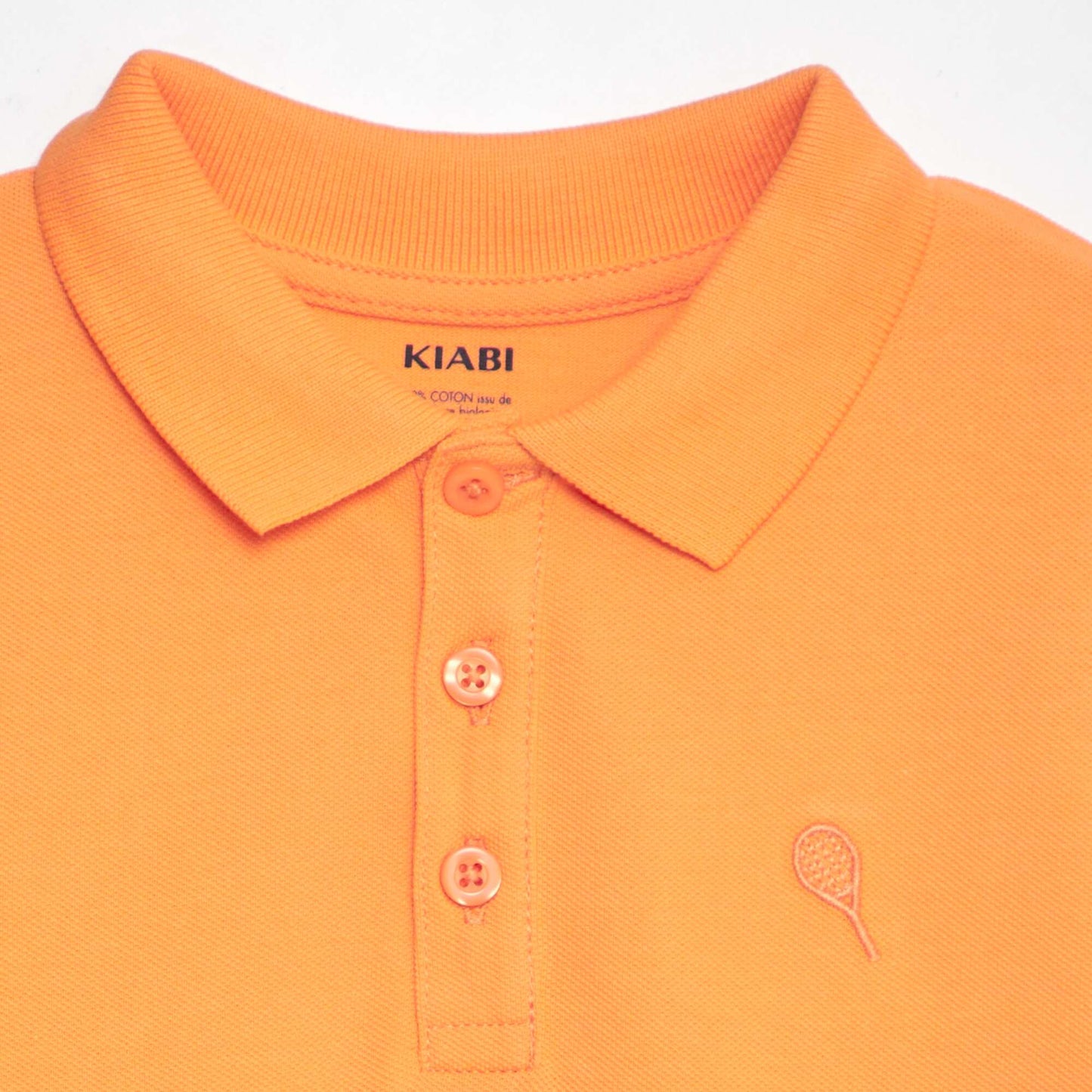 Polo en piqu de coton Orange