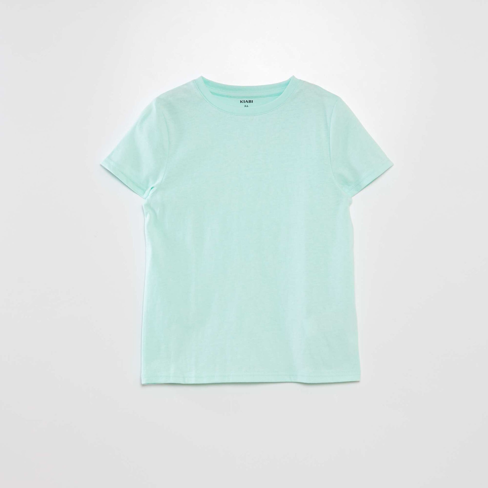 T-shirt uni col rond Vert