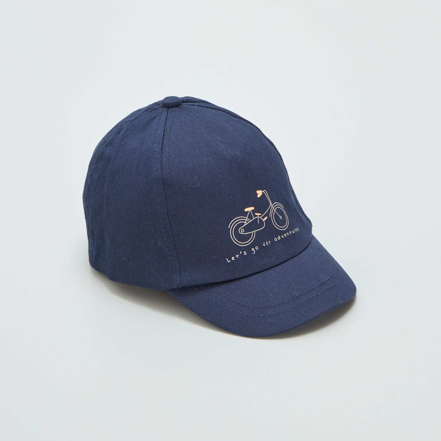 Casquette en toile imprim e Bleu