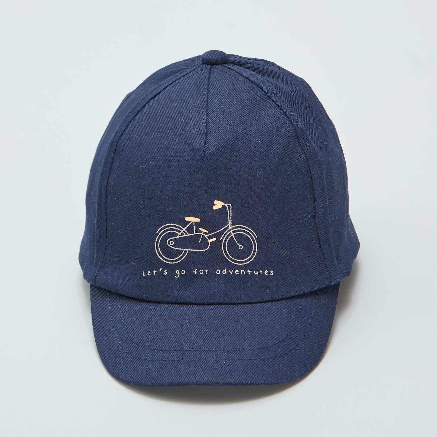 Casquette en toile imprim e Bleu