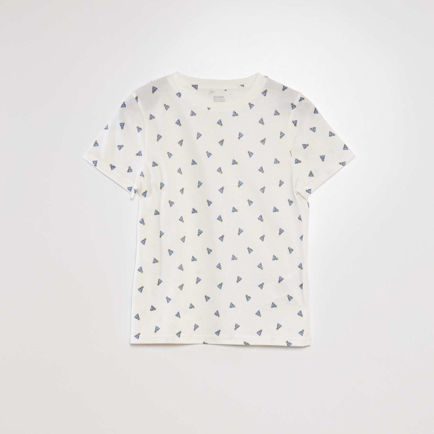 T-shirt imprim Blanc/bleu