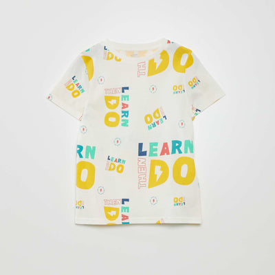 T-shirt imprim Blanc
