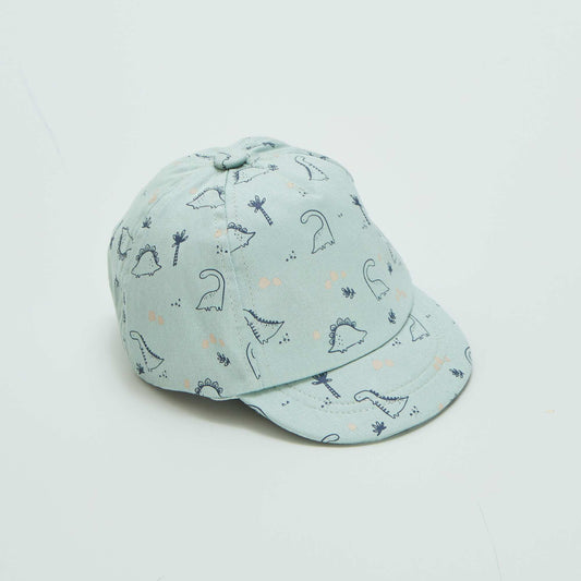 Casquette imprimée en twill Vert