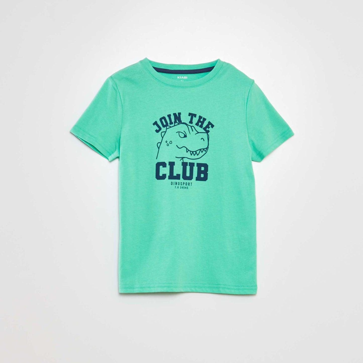 T-shirt col rond en coton Vert