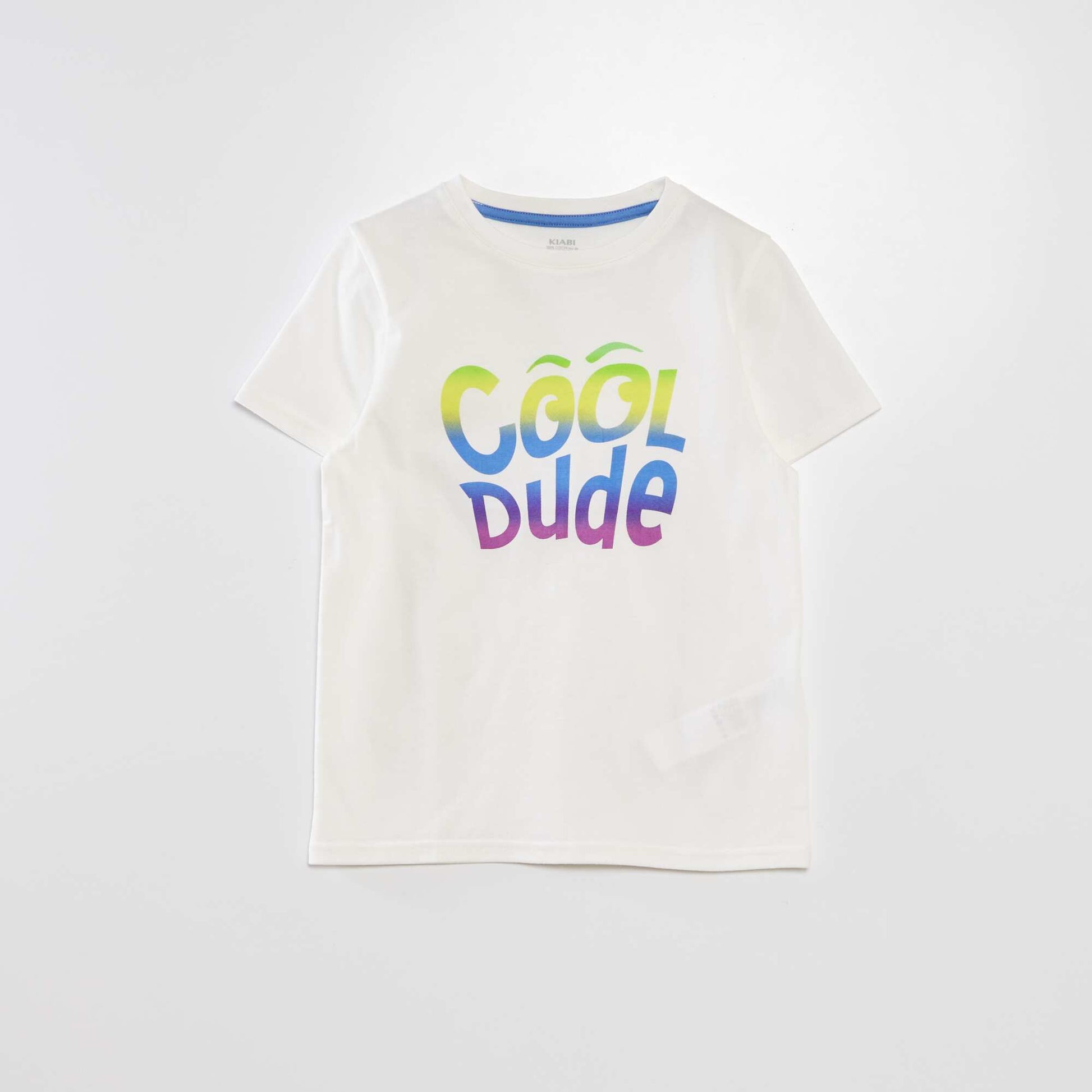 T-shirt col rond et manches courtes Blanc 'cool'
