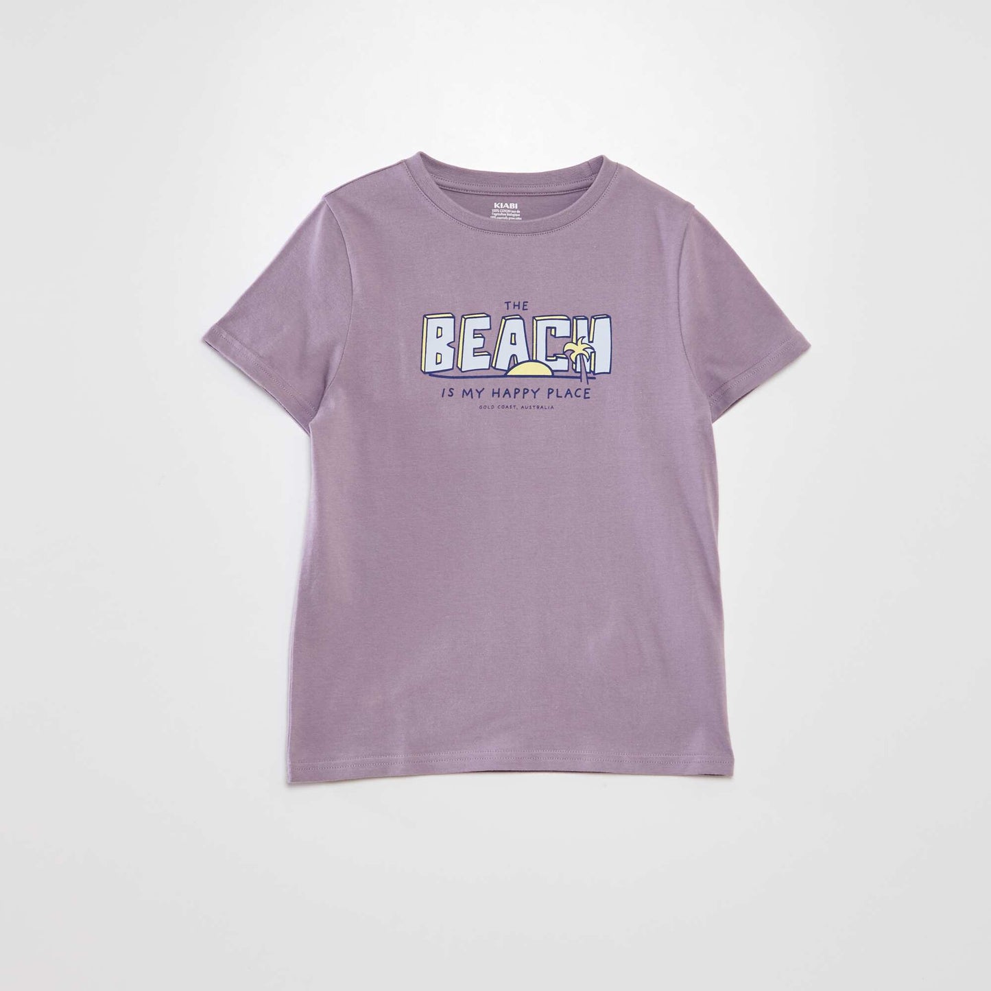 T-shirt col rond et manches courtes Violet