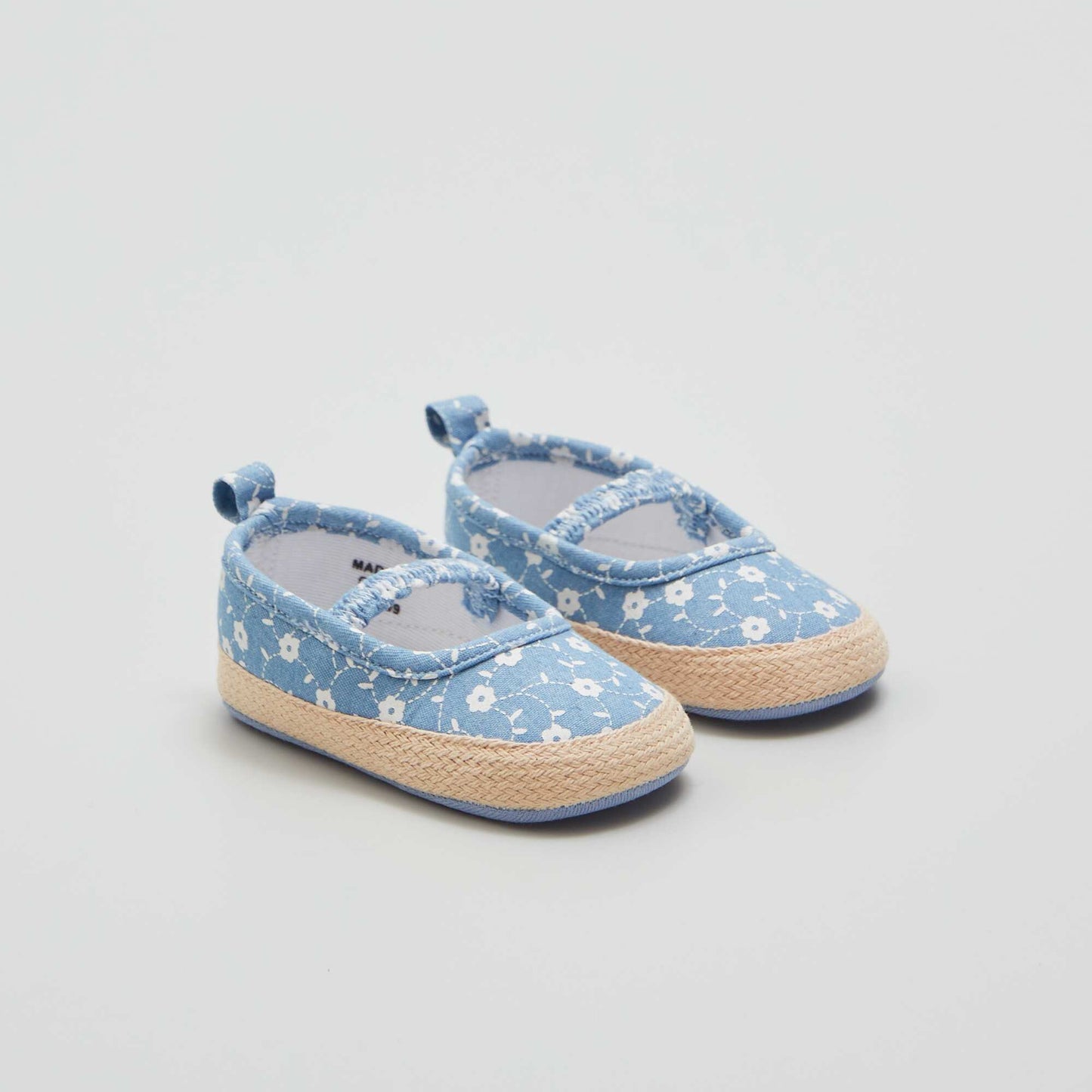 Sandales imprim es style espadrilles Bleu