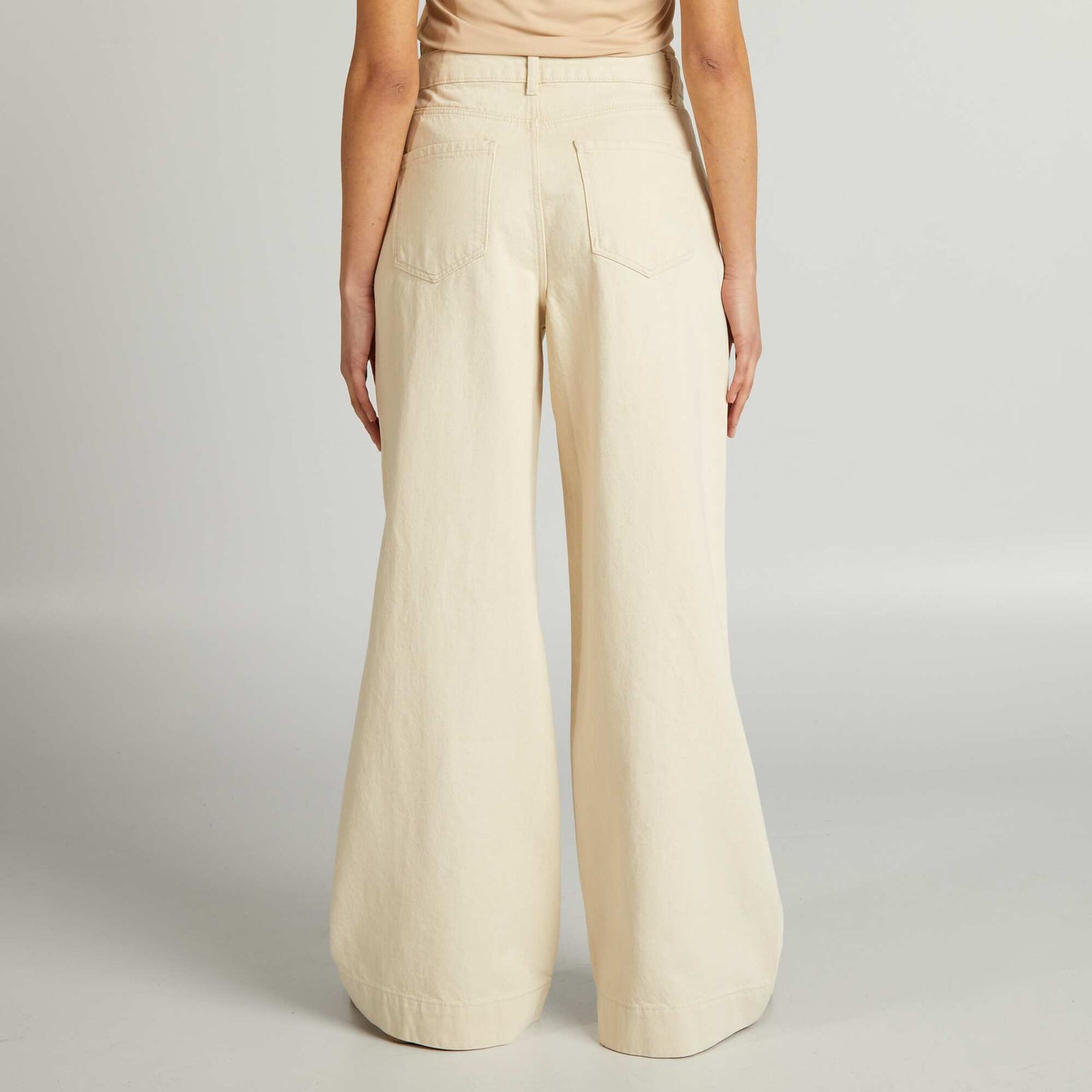 Jean wide leg Beige