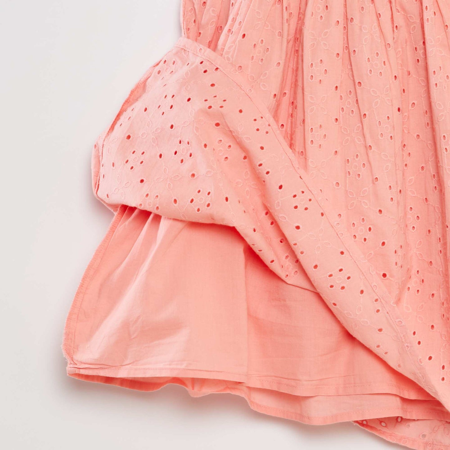 Robe en broderies anglaises Rose