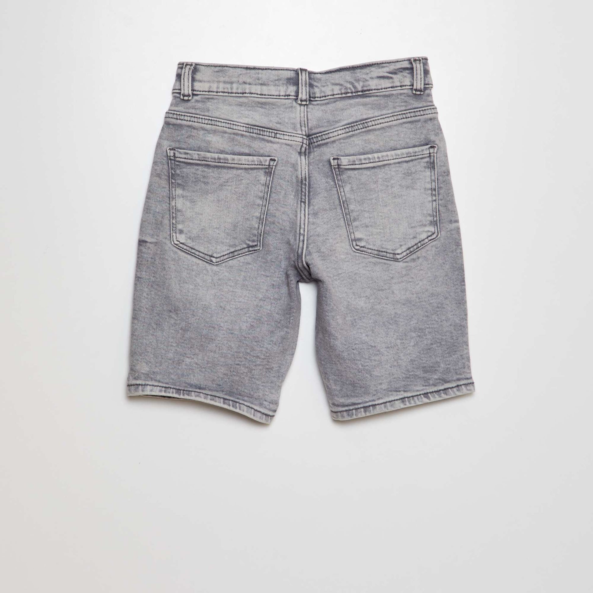 Bermuda en jean Gris