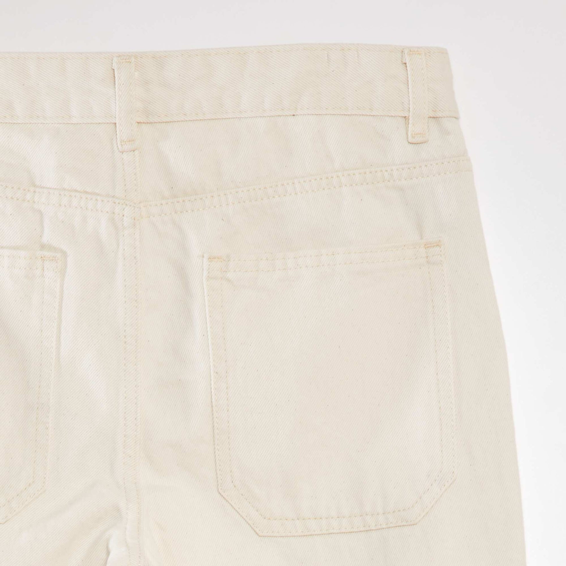 Jean droit 5 poches Beige