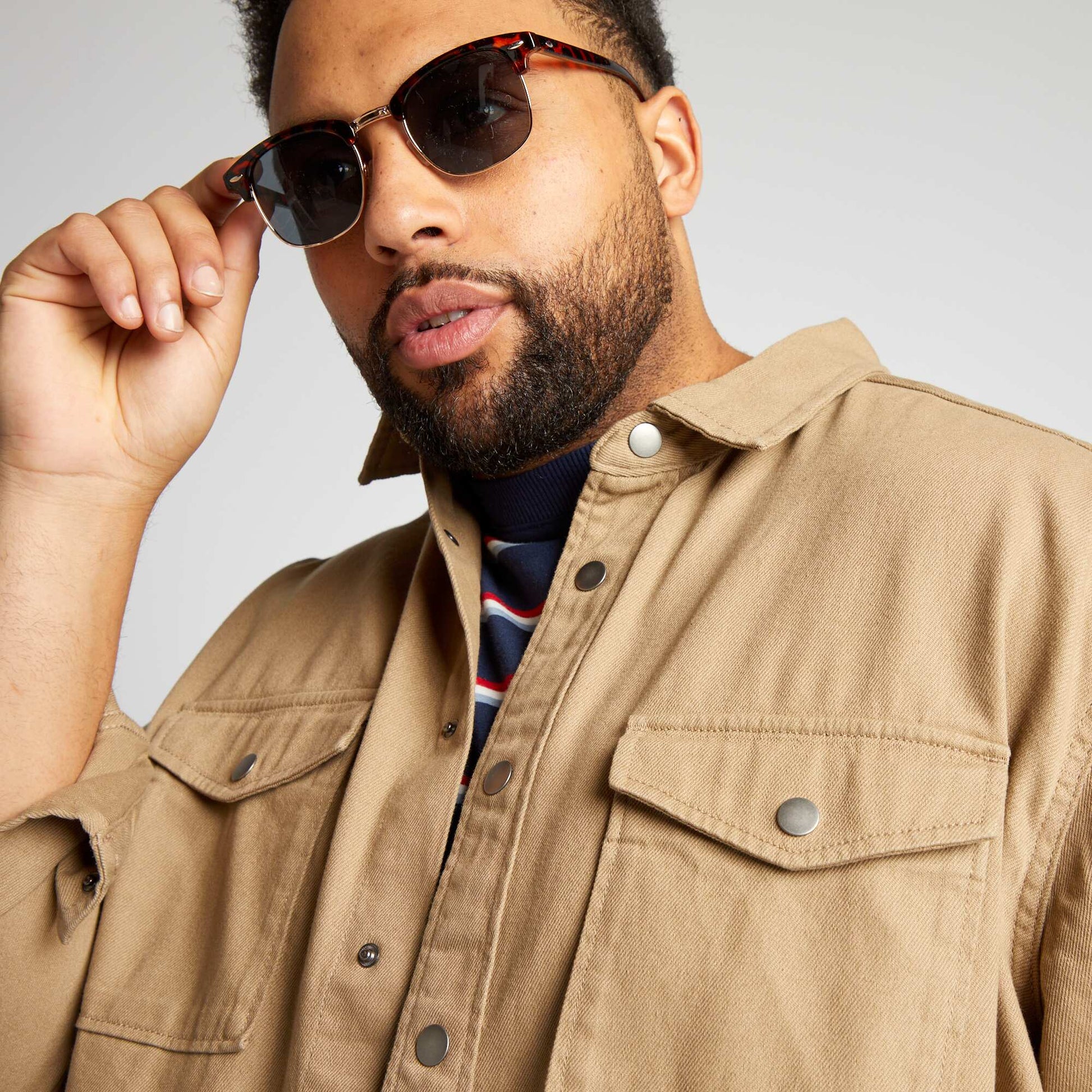 Surchemise en jean Beige