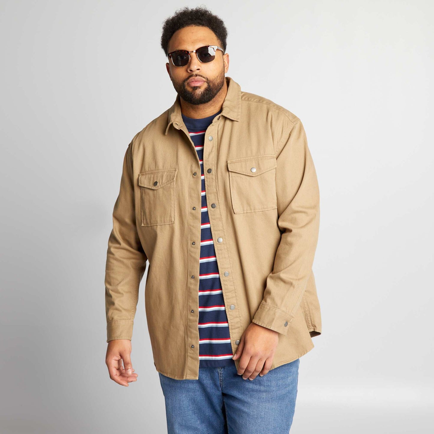 Surchemise en jean Beige
