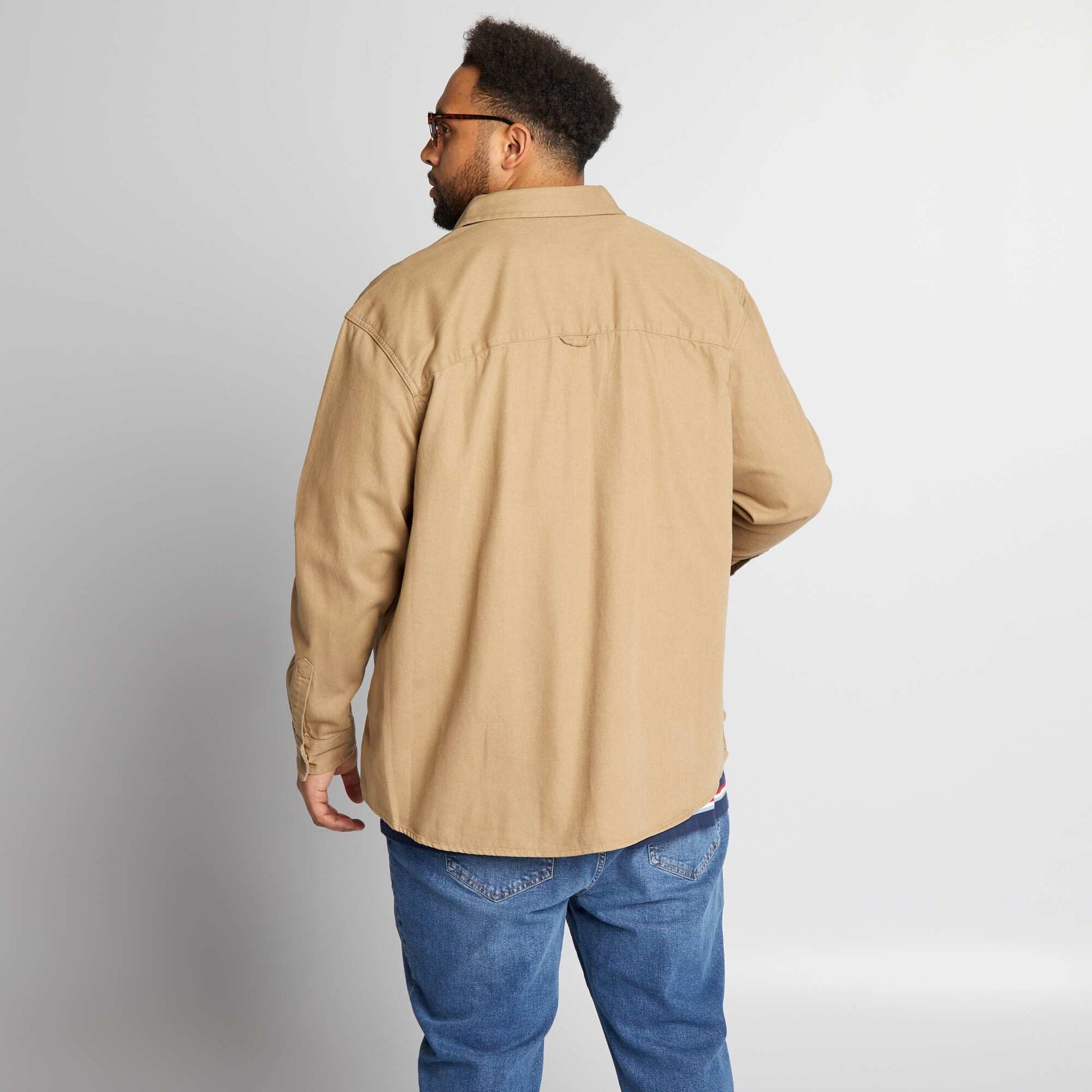 Surchemise en jean Beige
