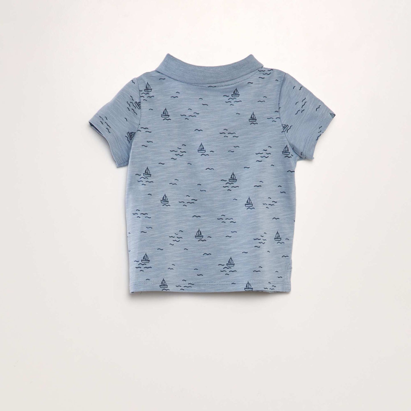 Polo   motif Bleu